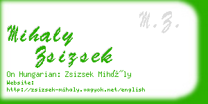 mihaly zsizsek business card